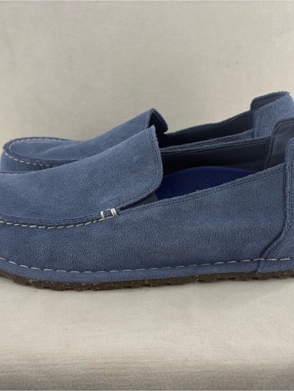 Birkenstock Utti Mens Blue Suede Slip-On Loafers size 45M NWOB